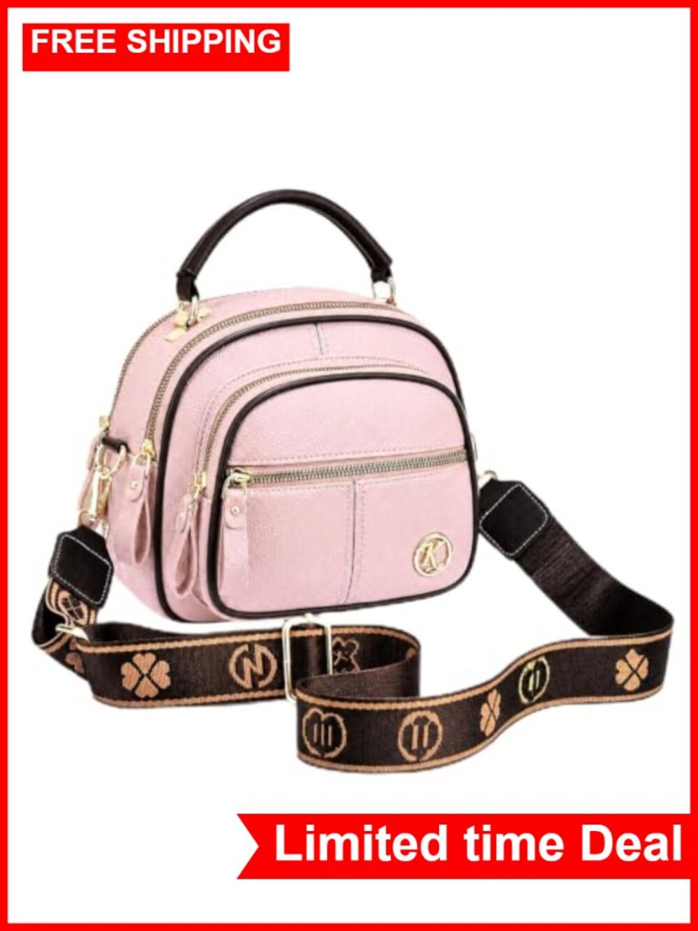 Vintage Crossbody Bag Leather Saddle Purse for Women Adjustable Strap Tote
